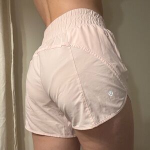 Lululemon light pink high rise shorts